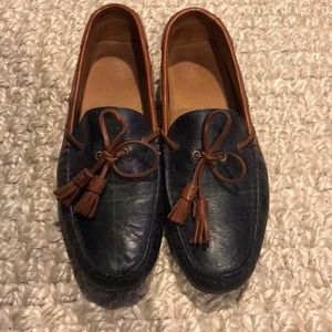 Ralph Lauren tassel calfskin driving loafers